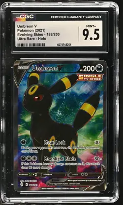 UMBREON V Evolving Skies Holo Rare #188 CGC 9.5 Pokemon [Nostalgium] - Image 1