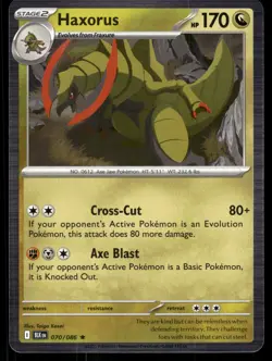 HAXORUS [HOLO] - 070/086 - BLACK BOLT BLK REVERSE HOLO RARE ENGLISH - NM - Image 1