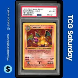 1999 POKEMON 1ST EDITION #4/102 CHARIZARD HOLO RARE PSA 4 - Image 1
