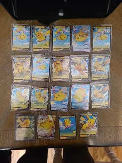 Pokemon TCG Lot of 10 Pikachu V VMax NM Full Art Ultra Rares Flying and Surfing - Image 1