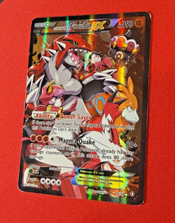 Pokemon TCG Double Crisis Groudon EX 15/34 Team Magma's Full Art Holo Rare - Image 3
