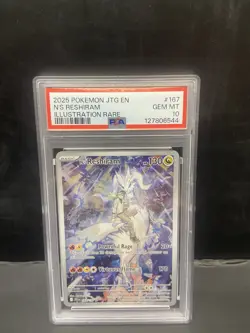 Pokemon PSA 10 N's Reshiram 167/159 Illustration Rare Journey Together Gem Mint - Image 1