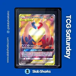 2019 POKEMON SM TEAM UP #170/181 LATIAS & LATIOS GX TAG TEAM ALTERNATE FULL ART - Image 1
