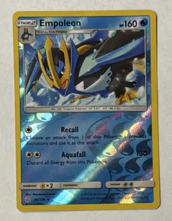 2019 Pokemon TCG Empoleon 56/236 Cosmic Eclipse Reverse Holo Rare Ungraded - Image 1
