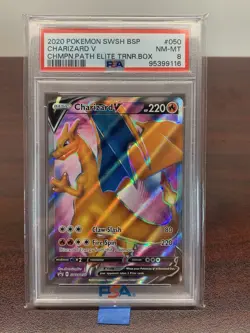 2020 POKEMON SWSH BLACK STAR PROMO #050 CHARIZARD V PSA - Image 1