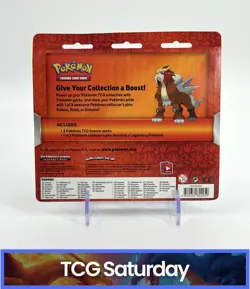 POKEMON SUN & MOON EVOLUTIONS STEAM SIEGE 3-PACK BLISTER SEALED ENTEI PIN - Image 2