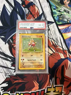 1999 Pokemon Unlimited Hitmonchan Rare Holo #7/102 PSA 8 - Image 1