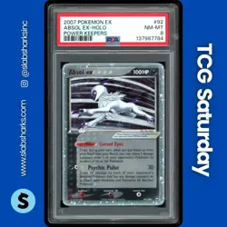 2007 POKEMON EX POWER KEEPERS #92/108 ABSOL HOLO PSA 8 - Image 1
