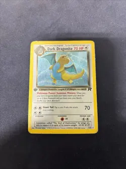 Pokemon TCG Dark Dragonite 1st Edition Holo 5/82 Team Rocket MP OBO - Image 1