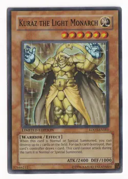 Kuraz The Light Monarch LODT-ENSE1 Limited Edition Yugioh LP - Image 1