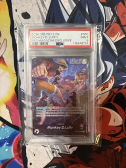 2024 ONE PIECE PROMOS PSA MAGAZINE EXCLUSIVE #060 MONKEY D. LUFFY PSA 9 - Image 1