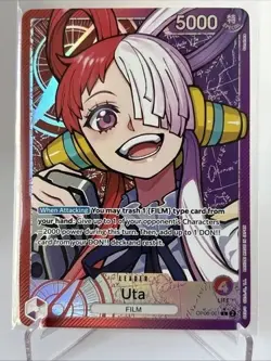ONE PIECE CARD GAME UTA OP06-001 PARALLEL ART LEADER WINGS OF THE CAPTAIN ENGLIS - Image 1