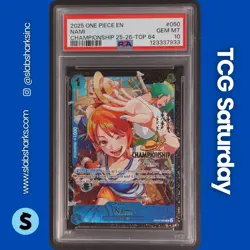 2025 ONE PIECE PROMO CHAMPIONSHIP 25-26 TOP 64 PRIZE #OP09-050 NAMI PSA 10 - Image 1