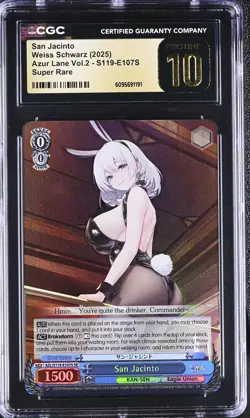 Weiss Schwarz GRADED 2025 San Jacinto E107S Azur Lane 2 SR PRISTINE 10 ENG - Image 1