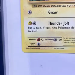 Pokemon Pikachu Common Regular 35/108 Evolutions 60HP Gnaw Thunder Jolt Card - Image 5