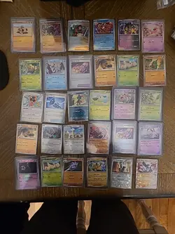 Pokemon TCG Prismatic Evolutions Pokeball Holo Lot Total Of 30 Cards - Image 1
