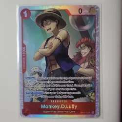 Bandai One Piece CCG Monkey.D.Luffy Character Card OP14-013 Holo SR Supernovas - Image 1