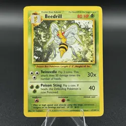 Beedrill 17/102 Base Set Pokemon Card 1999 Vintage WOTC Rare - Image 1