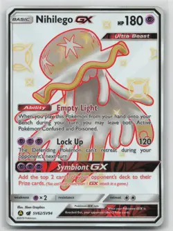 Pokemon Card Nihilego GX Shiny Holo Rare Hidden Fates: Shiny Vault SV62/SV94 - Image 1