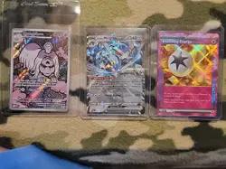 Lot Of 3 Pokemon Cards Illustration Rare Ex Ace Spec - Image 1