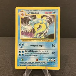 Gyarados 006/102 Base Set Holo Rare Vintage WOTC Pokemon TCG Card - Image 1