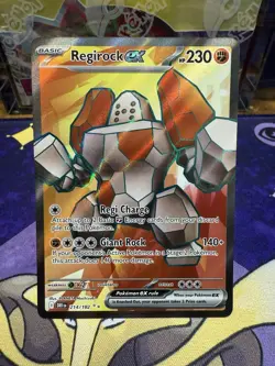 Pokemon TCG Regirock EX Full Art Ultra Rare Holo Card 214/182 Destined Rivals - Image 1