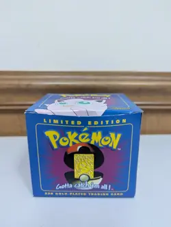 Pokemon Card Jigglypuff 23K Gold Plated 1999 Burger King in Box With Ball. - Image 5