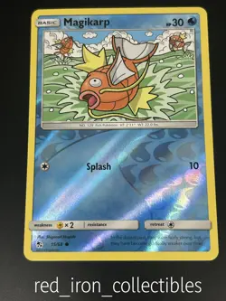 Magikarp 15/68 Reverse Holo Common Hidden Fates Sun & Moon Pokemon Card NM - Image 1