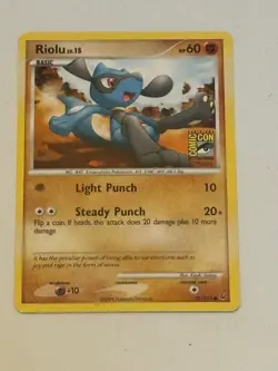 2009 Pokemon Platinum SDCC Riolu Promo Card 91/127 - San Diego Comic Con - Image 1