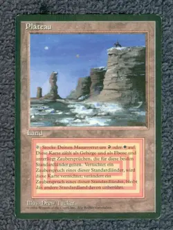 PLATEAU rare German Foreign Black Border Magic the Gathering Unplayed NM - Image 1