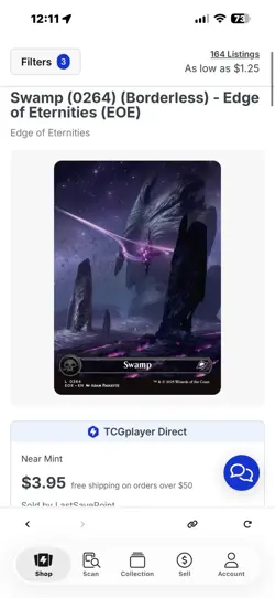 Magic: The Gathering NM Foil Borderless Edge of Eternities Swamp (0264) - Image 1