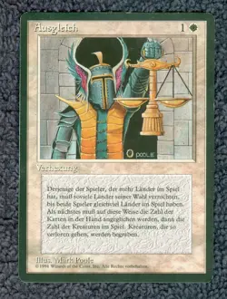 BALANCE rare German Foreign Black Border Magic the Gathering Unplayed NM - Image 1