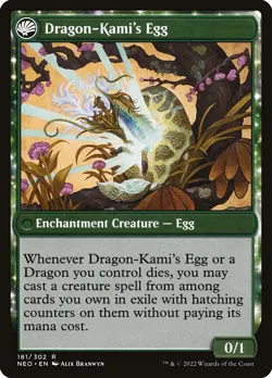 MTG The Dragon-Kami Reborn Kamigawa: Neon Dynasty 181/302 Regular Rare - Image 2