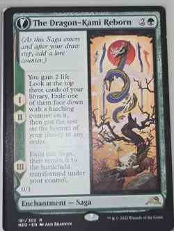 MTG The Dragon-Kami Reborn Kamigawa: Neon Dynasty 181/302 Regular Rare - Image 3