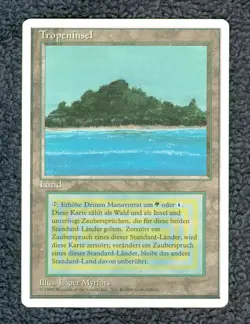 TROPICAL ISLAND rare Revised (FWB) German Magic the Gathering Unplayed NM - Image 1