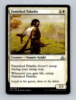Famished Paladin Rivals of Ixalan Non-Foil MTG LP - Image 1