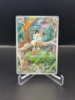 Meowth 106/094 Full Art Illustration Rare Mega Evolution Phantasmal Flames NM - Image 1