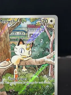Meowth 106/094 Full Art Illustration Rare Mega Evolution Phantasmal Flames NM - Image 4