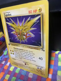 Pokemon TCG Zapdos Fossil Set 1st Edition 30/62 Rare Non-Holo #30 LP - Image 3