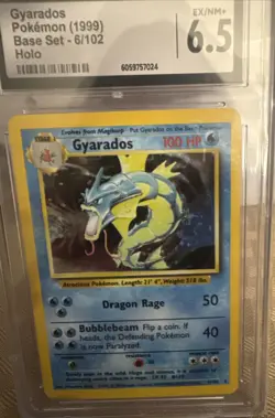 Gyarados Base Set 6/102 Holo 1999 Pokemon- CGC 6.5 - Image 2