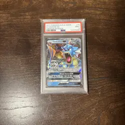 2017 POKEMON SUN & MOON CRIMSON INVASION #18 GYARADOS GX PSA 9 - Image 2