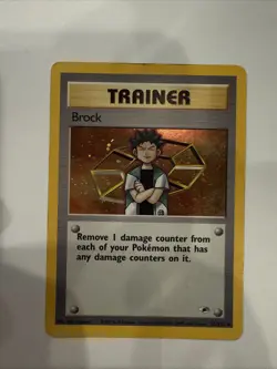 Pokemon Brock Trainer Card Gym Heroes Holographic Rare, 15/132 - Image 1