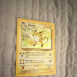 Pokemon TCG Base Set Raichu 14/102 1999 Nintendo Wizards English Creature Card - Image 1
