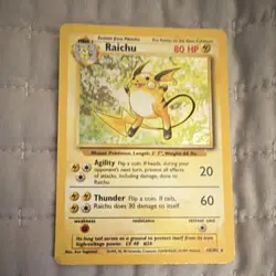 Pokemon TCG Base Set Raichu 14/102 1999 Nintendo Wizards English Creature Card - Image 3