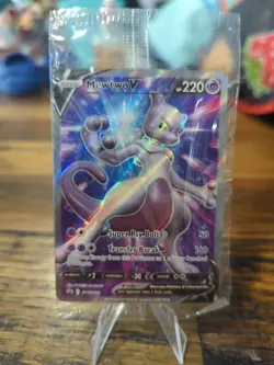 SEALED Mewtwo V SWSH229 Black Star Promo Full Art Holo Pokemon Go TCG 2022 NM - Image 1
