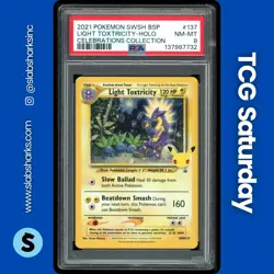 2019 POKEMON SWORD & SHIELD BLACK STAR PROMOS #SWSH137 LIGHT TOXTRICITY PSA 8 - Image 1
