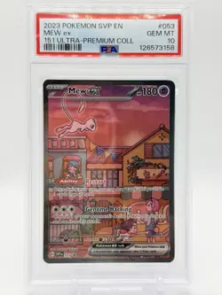 2023 POKEMON SVP EN-SV BLACK STAR PROMO 151 ULTRA-PREM COLL #053 MEW EX PSA 10 - Image 1