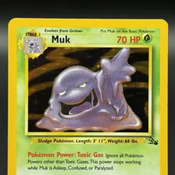 Muk 13/62 Holo Rare Pokemon NM Fossil 1999 WOTC Vintage Pokemon - Image 2