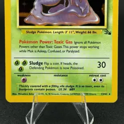 Muk 13/62 Holo Rare Pokemon NM Fossil 1999 WOTC Vintage Pokemon - Image 3