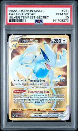 Lugia Vstar #211 2022 Pokemon Sword & Shield Silver Tempest PSA 10 250001 - Image 1